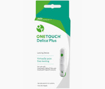 OneTouch Delica Plus lancing device and 10 Sterile Lancets for Diabetes Testing