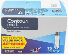 Contour Next Blood Glucose Test Strips Value Pack, 70 Count