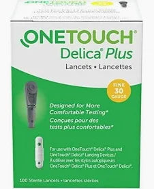 OneTouch Delica Plus Lancets for Diabetes Testing - Fine 30-Gauge